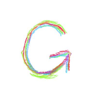 Tek elle çizilmiş mektup izole