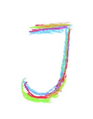 Tek elle çizilmiş mektup izole