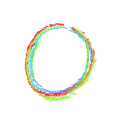 Tek elle çizilmiş mektup izole