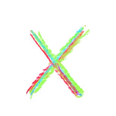 Tek elle çizilmiş mektup izole