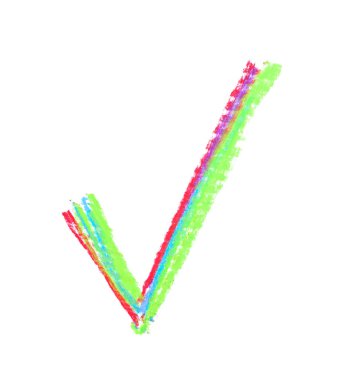 Çizilmiş Evet onay işareti işaret