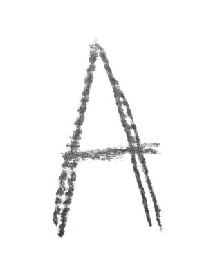 Tek elle çizilmiş mektup izole