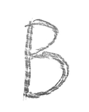 Tek elle çizilmiş mektup izole