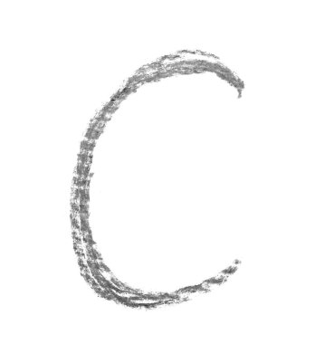 Tek elle çizilmiş mektup izole