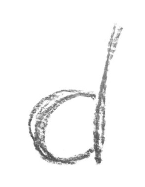 Tek elle çizilmiş mektup izole