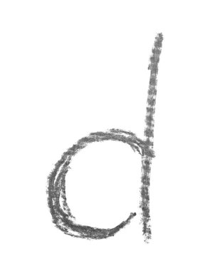 Tek elle çizilmiş mektup izole