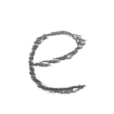 Tek elle çizilmiş mektup izole