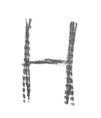 Tek elle çizilmiş mektup izole