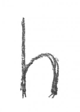 Tek elle çizilmiş mektup izole