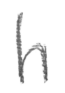 Tek elle çizilmiş mektup izole