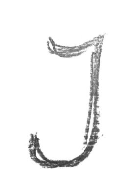 Tek elle çizilmiş mektup izole