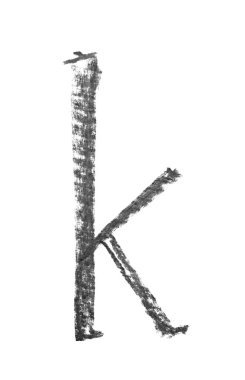 Tek elle çizilmiş mektup izole