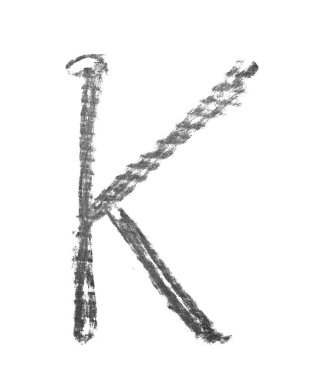 Tek elle çizilmiş mektup izole