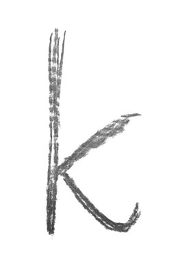 Tek elle çizilmiş mektup izole