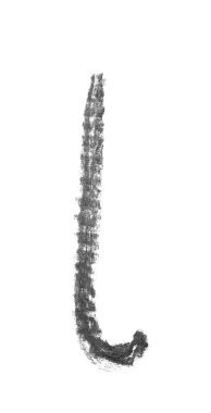 Tek elle çizilmiş mektup izole