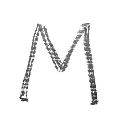 Tek elle çizilmiş mektup izole