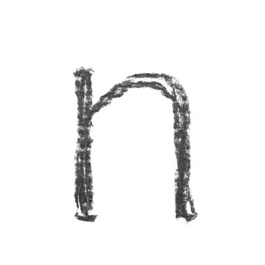 Tek elle çizilmiş mektup izole