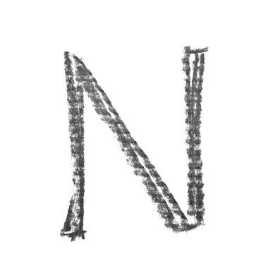 Tek elle çizilmiş mektup izole