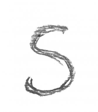 Tek elle çizilmiş mektup izole