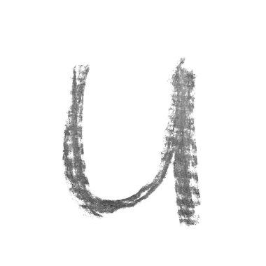 Tek elle çizilmiş mektup izole