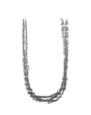 Tek elle çizilmiş mektup izole