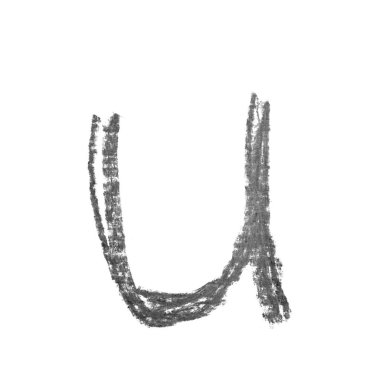 Tek elle çizilmiş mektup izole