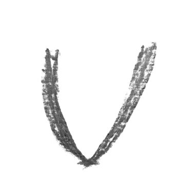 Tek elle çizilmiş mektup izole