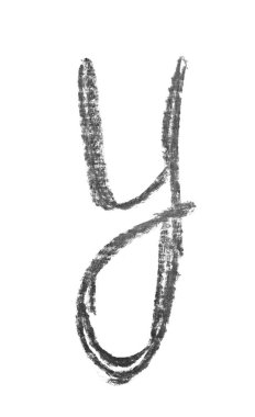 Tek elle çizilmiş mektup izole