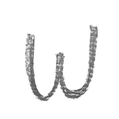 Tek elle çizilmiş mektup izole