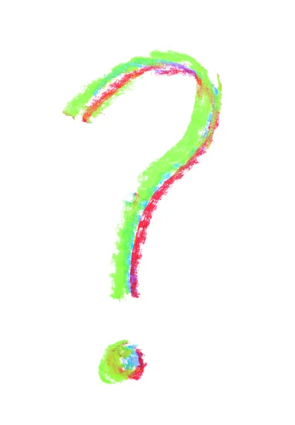 Hand drawn question mark symbol isolated — Stock Photo, Image