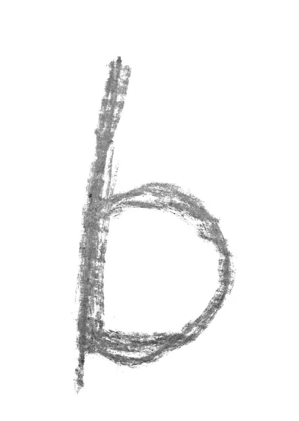 Tek elle çizilmiş mektup izole — Stok fotoğraf