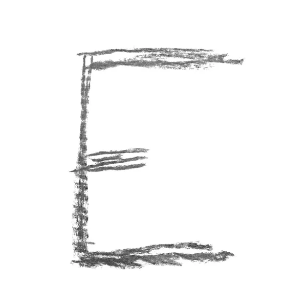 Одинарна намальована літера ізольована — стокове фото