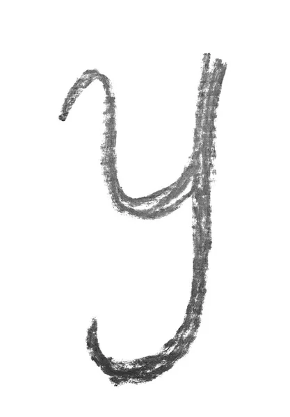 Одинарна намальована літера ізольована — стокове фото