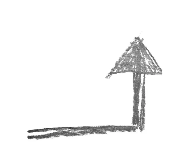 孤立的手工绘制箭头符号 — 图库照片