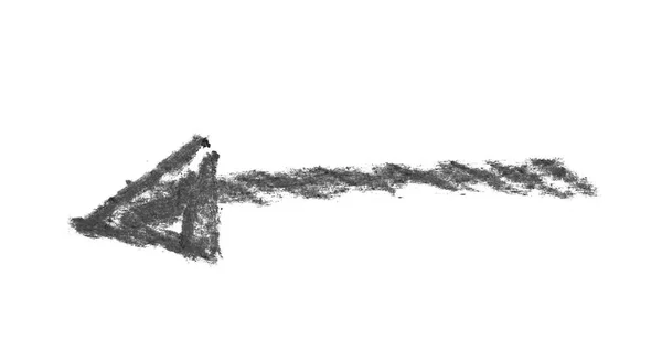 Символ зі стрілкою, намальованою вручну, ізольовано — стокове фото