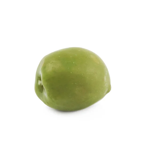 Enda grön oliv isolerade — Stockfoto