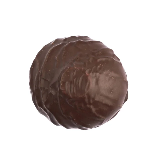 Маршмэллоу, покрытый шоколадом изолированы — стоковое фото
