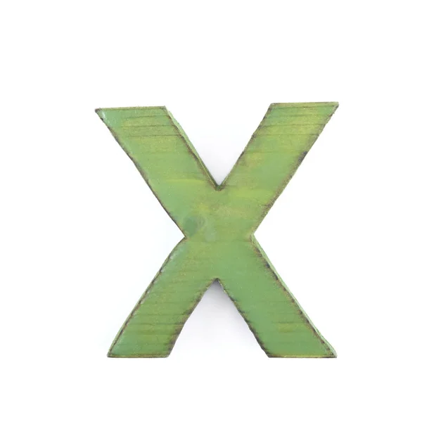 Één gezaagd houten letter geïsoleerd — Stockfoto