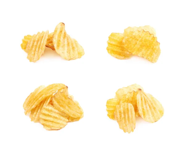Montón de papas fritas aisladas — Foto de Stock