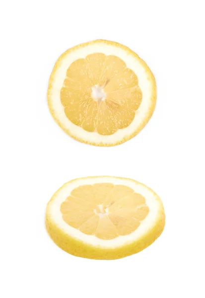 Single slice of a lemon isolated — Stock Photo, Image