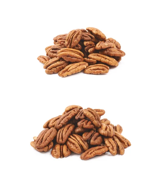 Pile of pecan nuts isolated — Stock Photo, Image