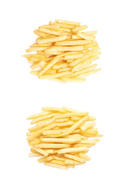 Pilha de batatas fritas isoladas — Fotografia de Stock