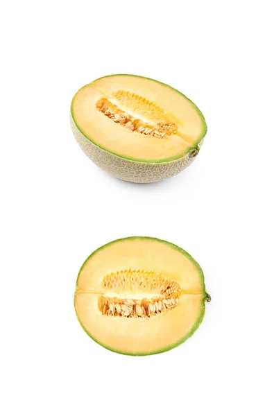 Hälften av en cantaloupemelon — Stockfoto