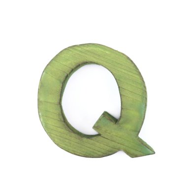 Tek Boyutlanmış ahşap harf izole