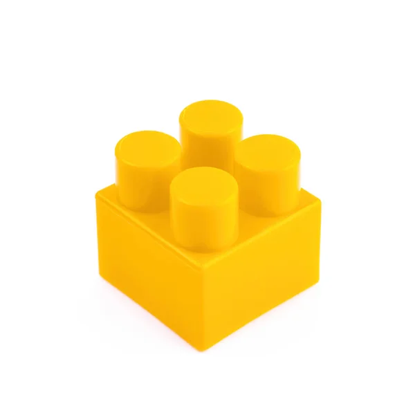 Jedna hračka stavební blok, samostatný — Stock fotografie