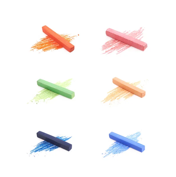 Pastel crayon krijt geïsoleerd — Stockfoto