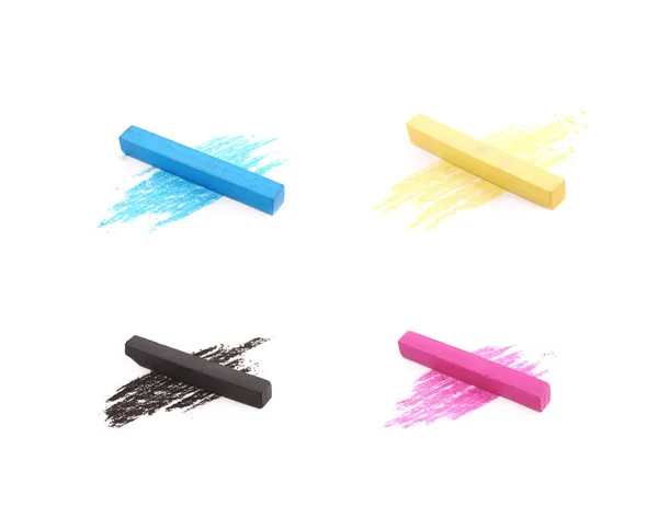 Pastel crayon krijt geïsoleerd — Stockfoto