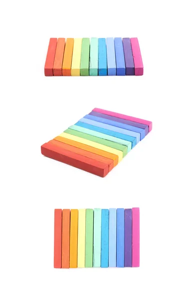 Rainbow gradient made of chalks — Stock Photo, Image