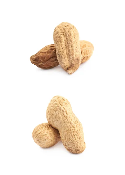 Par av jordnötter isolerade — Stockfoto