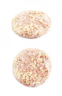 Donmuş pizza izole